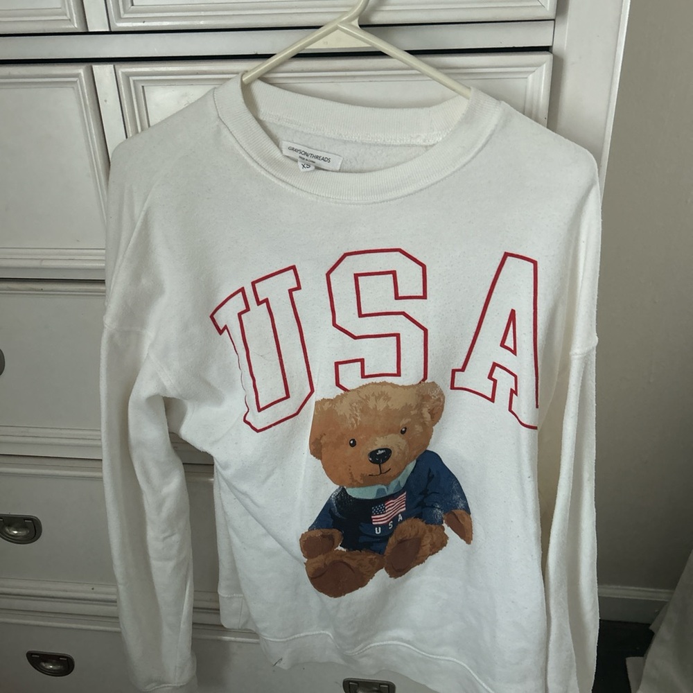 Grayson Threads White USA Sweatshirt